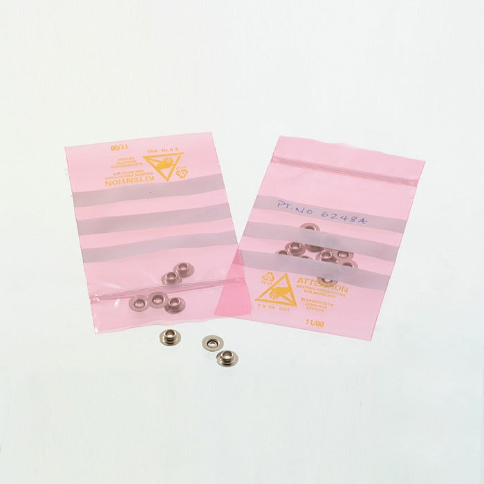 Electrostatic Dissipative Pink - Resealable Bags