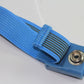 Wrist band, adjustable blue elasticated cloth with 10mm stud