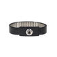 Wrist band, adjustable metal, black with 10mm stud